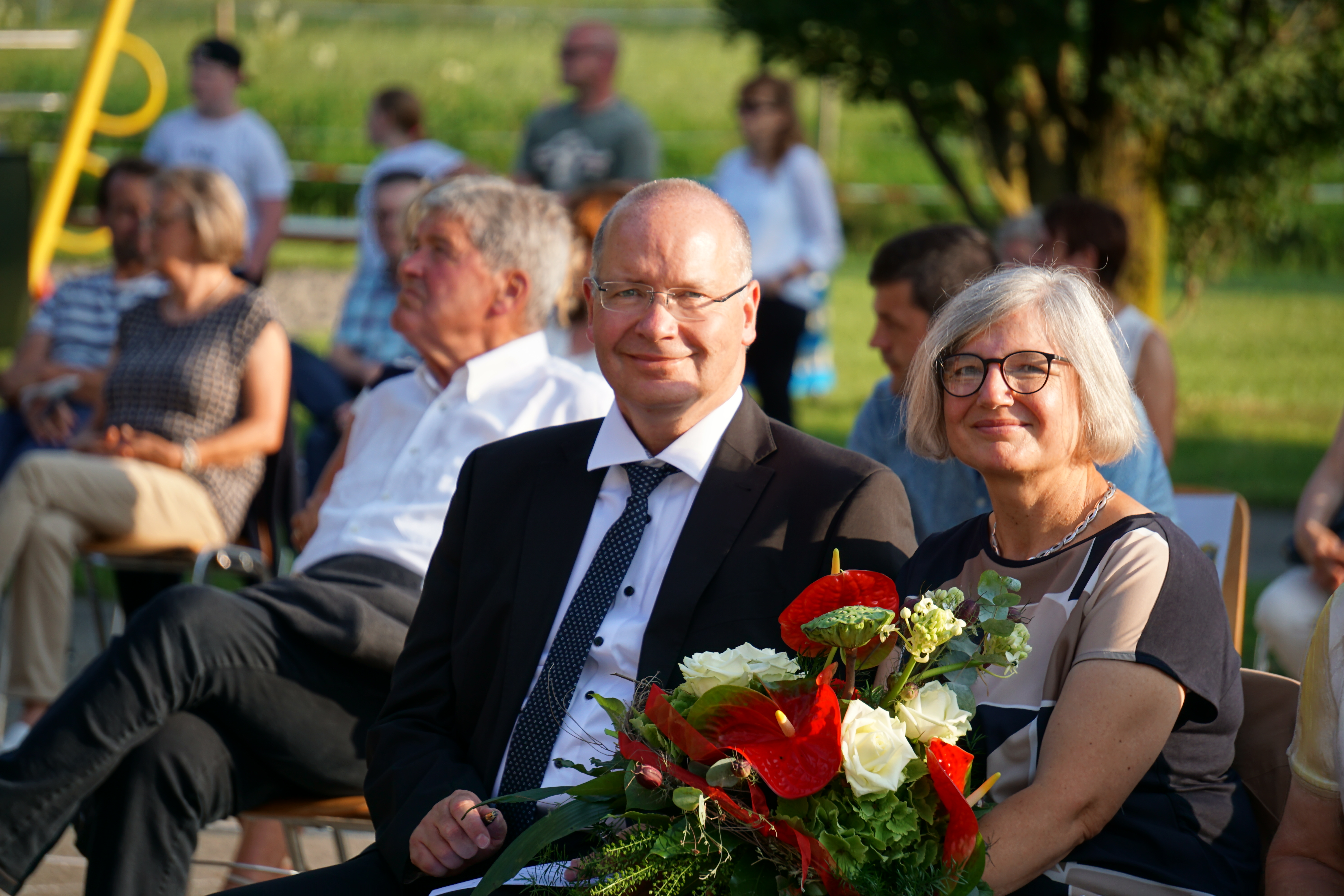  Bürgermeister Gerhard Hinz mit seiner Ehefrau Petra Hinz 