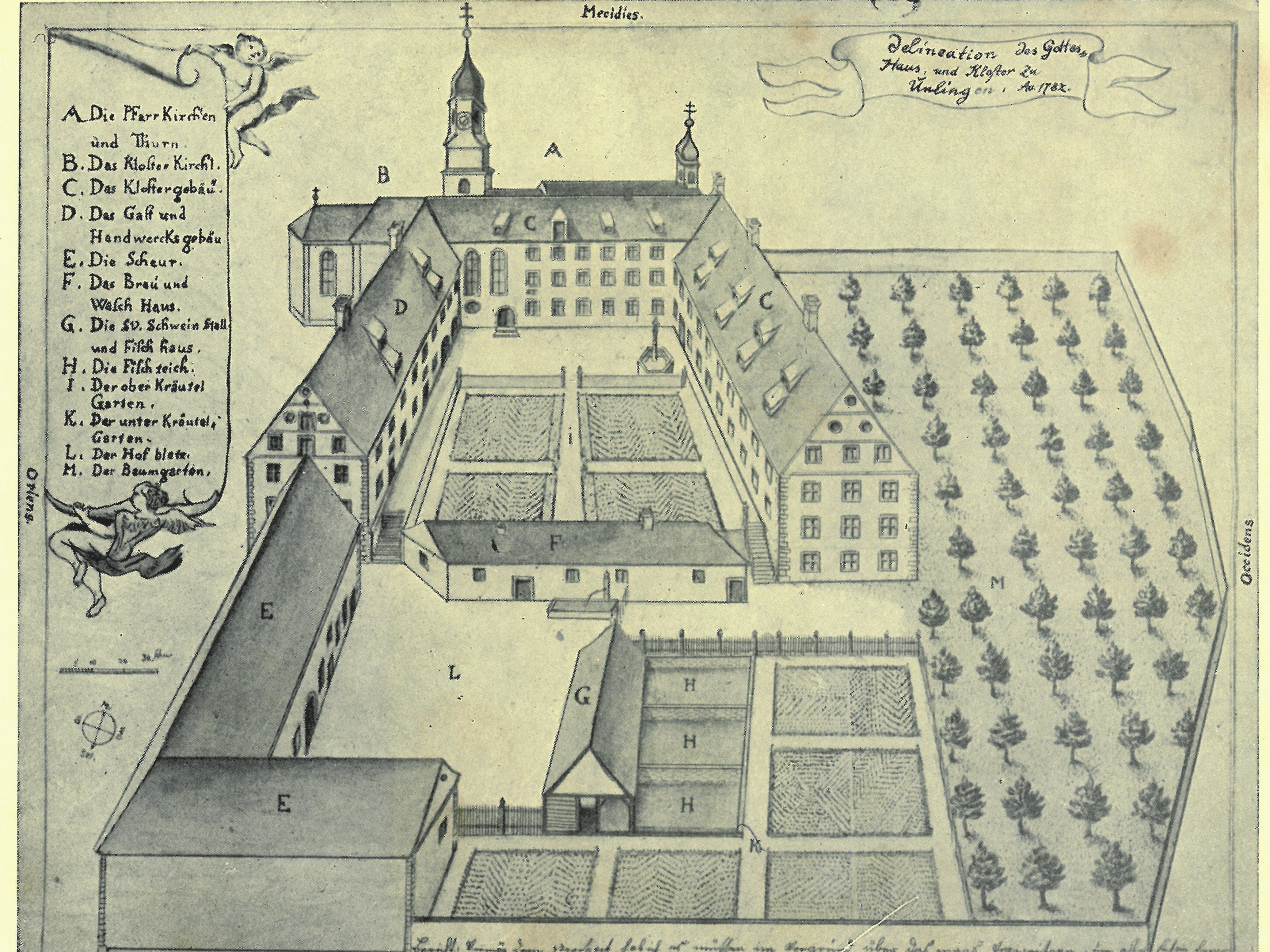  Kloster Unlingen im Jahr 1782 