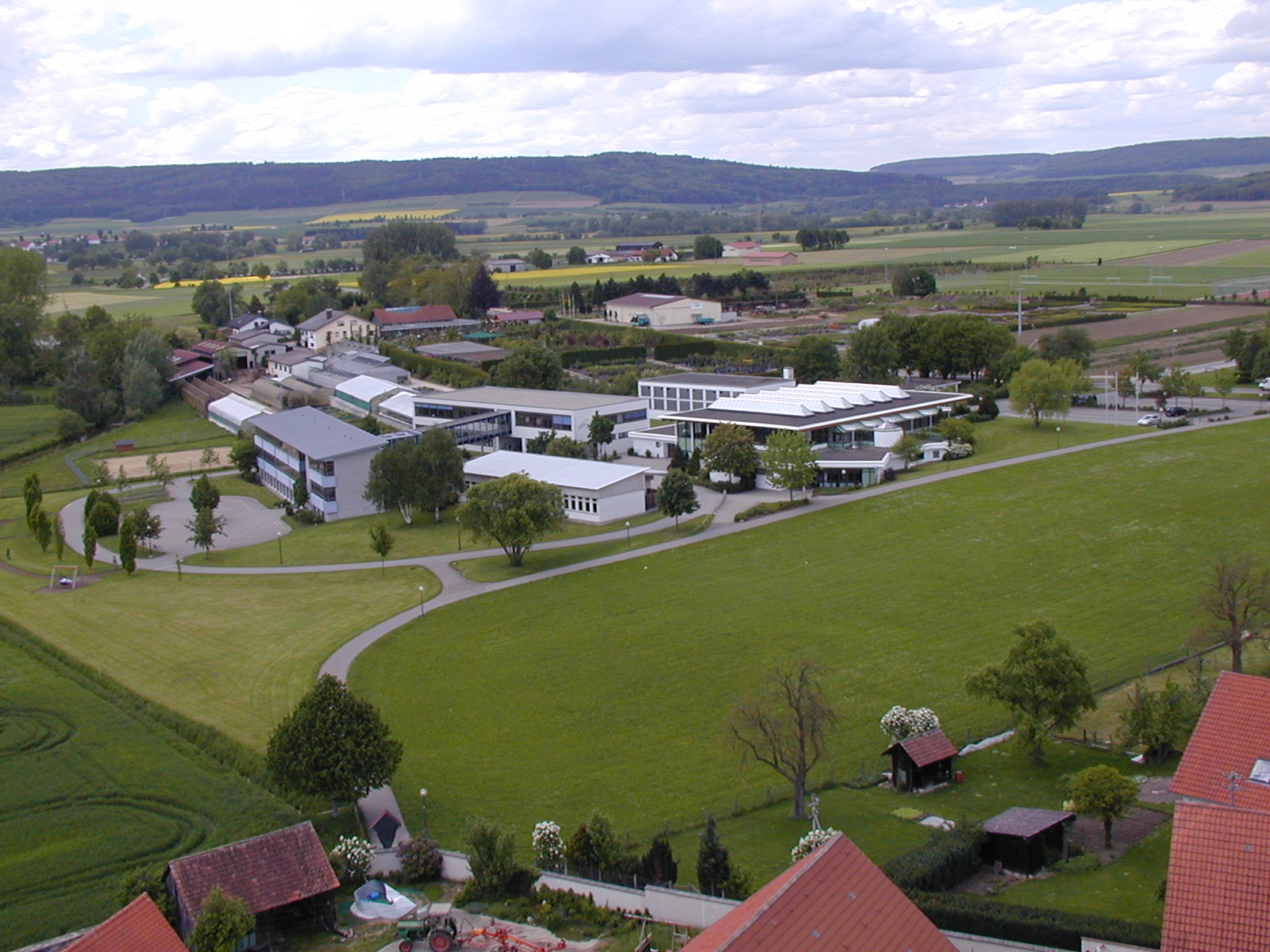  Blick vom Kirchturm Unlingen Richtung Schulzentrum 